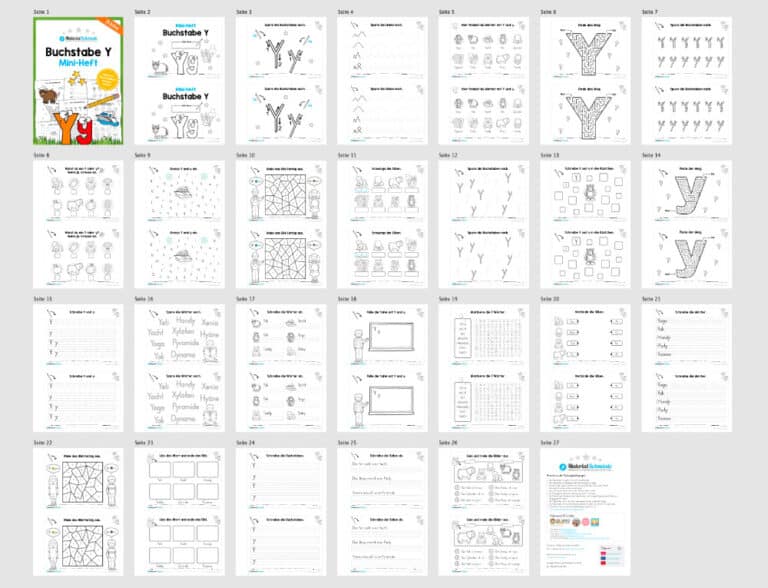 Buchstabe Y/y: Mini-Heft (Überblick)