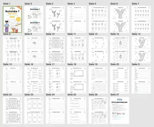 Buchstabe Y: Mini-Heft (25 Seiten) - Überblick