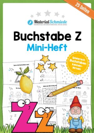 Buchstabe Z/z: Mini-Heft (25 Arbeitsblätter)