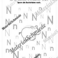 Arbeitsheft: Buchstabe N/n schreiben lernen (25 Seiten) - Arbeitsblatt 06