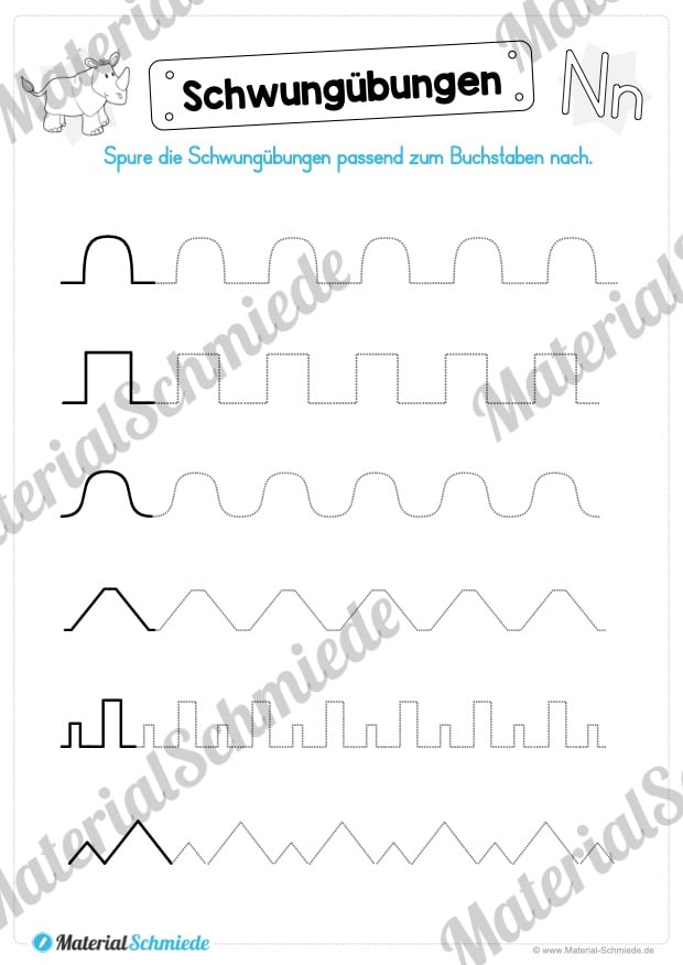 Materialpaket: Buchstabe N/n schreiben lernen (Vorschau 02)