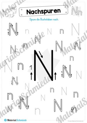 Materialpaket: Buchstabe N/n schreiben lernen (Vorschau 04)