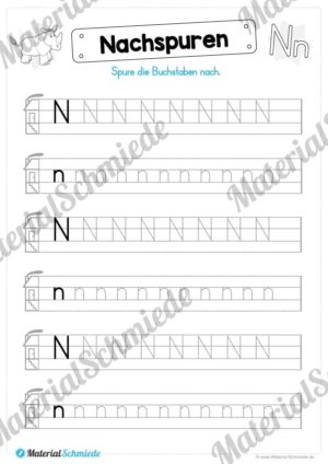 Materialpaket: Buchstabe N/n schreiben lernen (Vorschau 06)