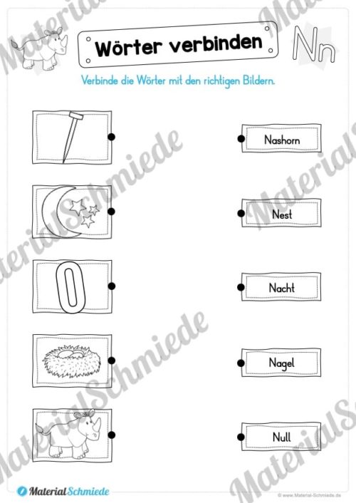 Materialpaket: Buchstabe N/n schreiben lernen (Vorschau 09)