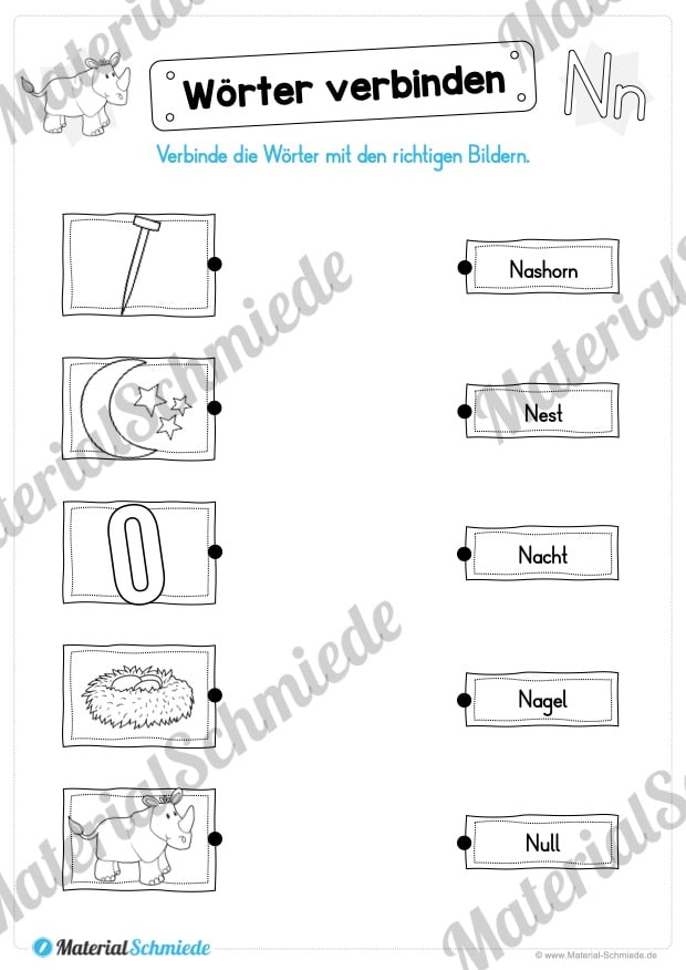 Materialpaket: Buchstabe N/n schreiben lernen (Vorschau 09)