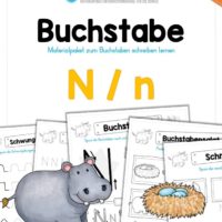 Materialpaket: Buchstabe N/n schreiben lernen