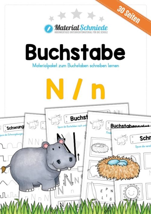 Materialpaket: Buchstabe N/n schreiben lernen