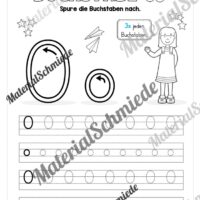 Arbeitsheft: Buchstabe O/o schreiben lernen (25 Seiten) - Arbeitsblatt 02