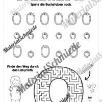 Arbeitsheft: Buchstabe O/o schreiben lernen (25 Seiten) - Arbeitsblatt 03