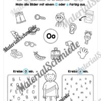 Arbeitsheft: Buchstabe O/o schreiben lernen (25 Seiten) - Arbeitsblatt 08