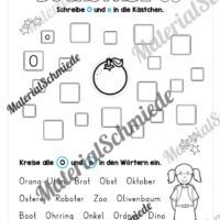Arbeitsheft: Buchstabe O/o schreiben lernen (25 Seiten) - Arbeitsblatt 09