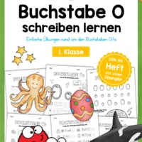 Arbeitsheft: Buchstabe O/o schreiben lernen (25 Seiten)