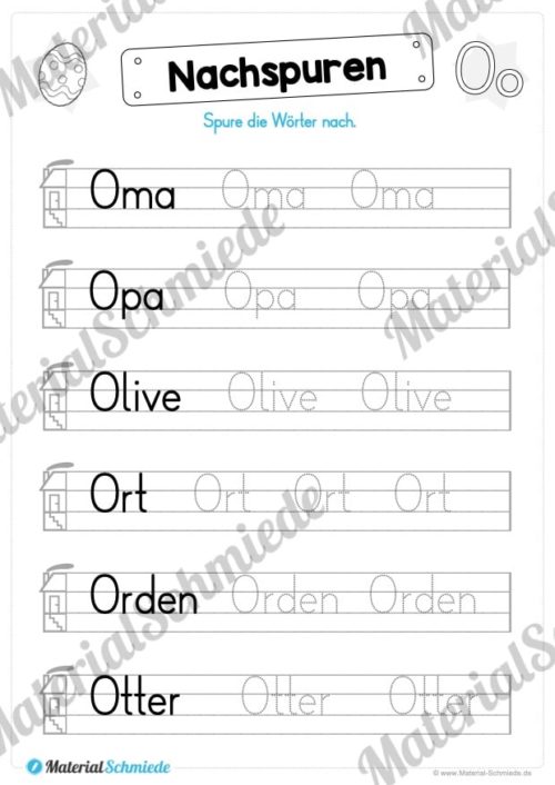 Materialpaket: Buchstabe O/o schreiben lernen (Vorschau 04)