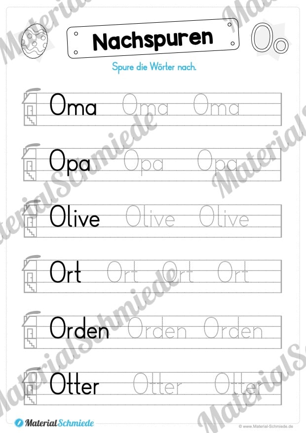 Materialpaket: Buchstabe O/o schreiben lernen (Vorschau 04)