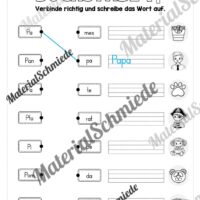 Arbeitsheft: Buchstabe P/p schreiben lernen (25 Seiten) - Arbeitsblatt 08