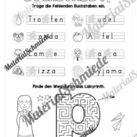 Arbeitsheft: Buchstabe P/p schreiben lernen (25 Seiten) - Arbeitsblatt 10