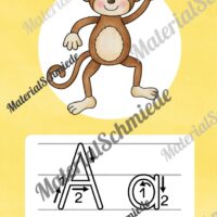 Bundle: 32 Buchstaben-Plakate (Druckschrift mit Schwunganleitungen) - Buchstabe A/a