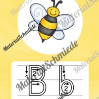 Bundle: 32 Buchstaben-Plakate (Druckschrift mit Schwunganleitungen) - Buchstabe B/b