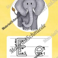 Bundle: 32 Buchstaben-Plakate (Grundschrift mit Schwunganleitungen) - Buchstabe E/e