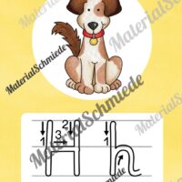 Bundle: 32 Buchstaben-Plakate (Grundschrift mit Schwunganleitungen) - Buchstabe H/h