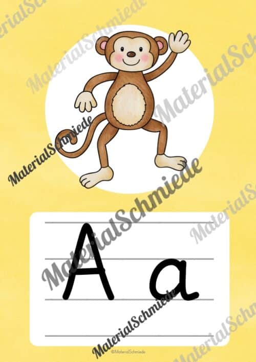 Bundle: 50 Buchstaben-Plakate (Grundschrift) - Buchstabe A/a