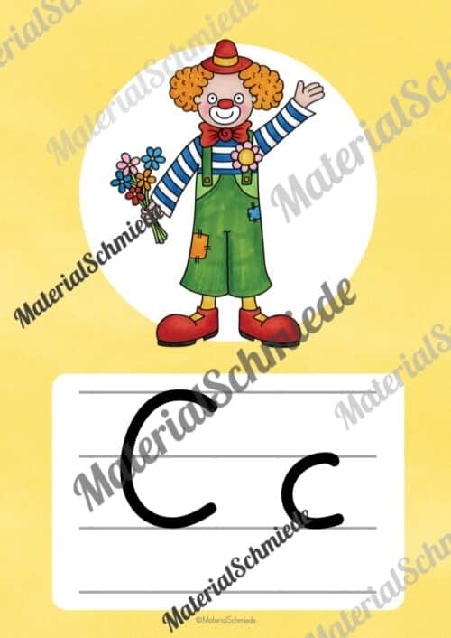 Bundle: 50 Buchstaben-Plakate (Grundschrift) - Buchstabe C/c