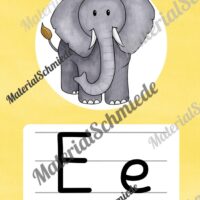 Bundle: 50 Buchstaben-Plakate (Grundschrift) - Buchstabe E/e