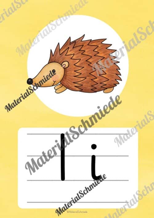 Bundle: 50 Buchstaben-Plakate (Grundschrift) - Buchstabe I/i