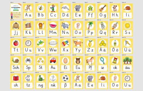 Bundle: 50 Buchstaben-Plakate (Grundschrift) - Überblick