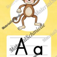 Bundle: 50 Buchstaben-Plakate (Druckschrift) - Buchstabe A/a