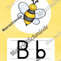 Bundle: 50 Buchstaben-Plakate (Druckschrift) - Buchstabe B/b