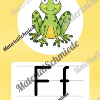 Bundle: 50 Buchstaben-Plakate (Druckschrift) - Buchstabe F/f