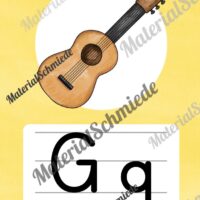 Bundle: 50 Buchstaben-Plakate (Druckschrift) - Buchstabe G/g