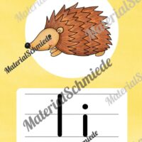 Bundle: 50 Buchstaben-Plakate (Druckschrift) - Buchstabe I/i