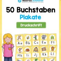 Bundle: 50 Buchstaben-Plakate (Druckschrift)