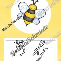 Bundle: 32 Buchstaben-Plakate (Schreibschrift mit Schwunganleitungen) - Buchstabe B/b