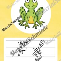 Bundle: 32 Buchstaben-Plakate (Schreibschrift mit Schwunganleitungen) - Buchstabe F/f