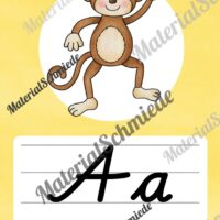 Bundle: 50 Buchstaben-Plakate (Schreibschrift) - Buchstabe A/a