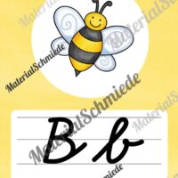 Bundle: 50 Buchstaben-Plakate (Schreibschrift) - Buchstabe B/b