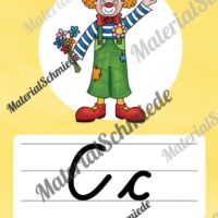 Bundle: 50 Buchstaben-Plakate (Schreibschrift) - Buchstabe C/c