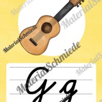 Bundle: 50 Buchstaben-Plakate (Schreibschrift) - Buchstabe G/g