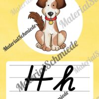 Bundle: 50 Buchstaben-Plakate (Schreibschrift) - Buchstabe H/h