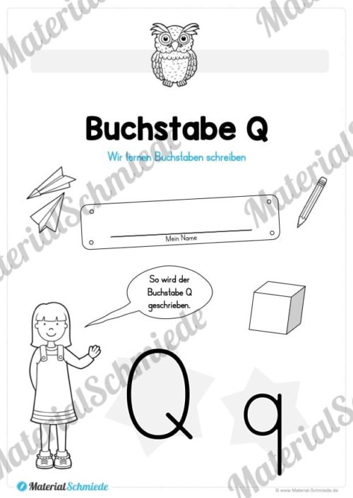 Buchstabe Q Q 30 Arbeitsblatter Ubungen