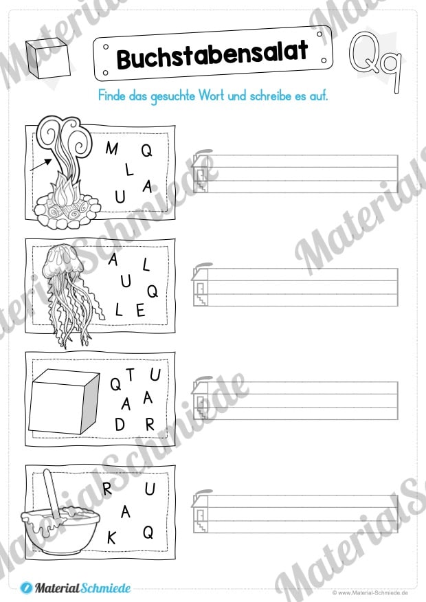 Materialpaket: Buchstabe Q/q schreiben lernen (Vorschau 05)