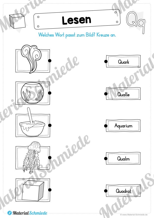 Materialpaket: Buchstabe Q/q schreiben lernen (Vorschau 07)