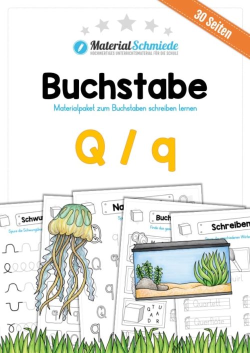 Materialpaket: Buchstabe Q/q schreiben lernen