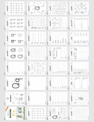 Materialpaket: Buchstabe Q/q schreiben lernen (Überblick)