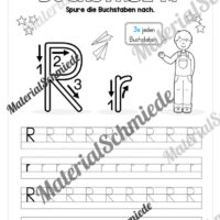 Arbeitsheft: Buchstabe R/r schreiben lernen (25 Seiten) - Arbeitsblatt 02