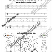 Arbeitsheft: Buchstabe R/r schreiben lernen (25 Seiten) - Arbeitsblatt 05