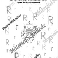 Arbeitsheft: Buchstabe R/r schreiben lernen (25 Seiten) - Arbeitsblatt 06